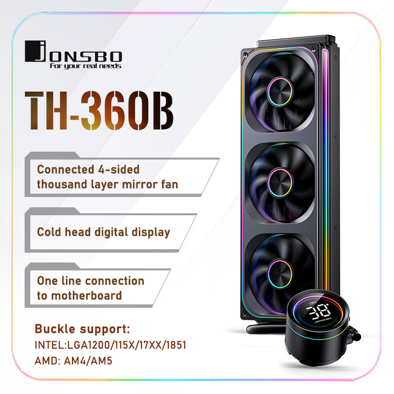 Aio Liquid Cooler - Jonsbo TH-360 AIO Pendingin Cairan CPU