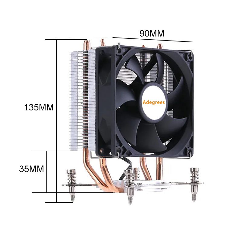 2 Pipa Panas X99 Pendingin Uda - Cpu Heatsink ulasan dan harga